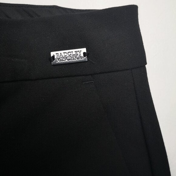 Badgley Mischka Ladies Size 12 Black Narrow Legs with Slits Black Pants - Picture 7 of 12